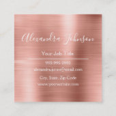 Roze en Roos Gold Brow Bar - Brews Vierkante Visitekaartje (Achterkant)