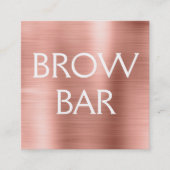 Roze en Roos Gold Brow Bar - Brews Vierkante Visitekaartje (Voorkant)