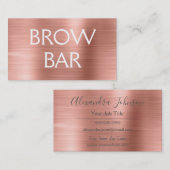 Roze en Roos Gold Brow Bar - Brews Visitekaartje (Voorkant / Achterkant)
