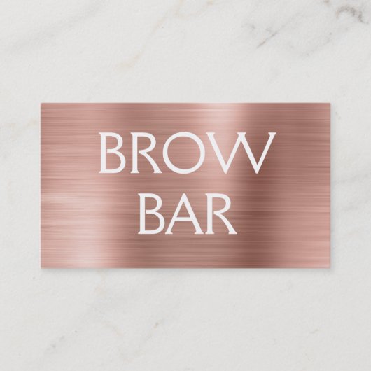 Roze en Roos Gold Brow Bar - Brews Visitekaartje (Voorkant)