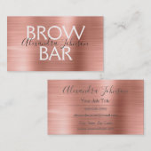 Roze en Roos Gold Brow Bar - Brews Visitekaartje (Voorkant / Achterkant)