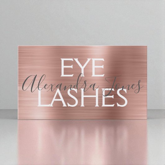 Roze en Roos Gold Elegant EyeLashes Visitekaartje