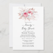 Roze en Roos Gold Floral drive by Shower Kaart (Voorkant)