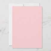 Roze en Roos Gold Floral Elegant Wedding Invite Kaart (Achterkant)