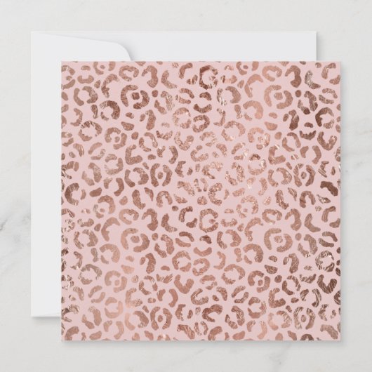 Roze en Roos Gold Foil Leopard Glam 30e verjaardag Kaart (Achterkant)