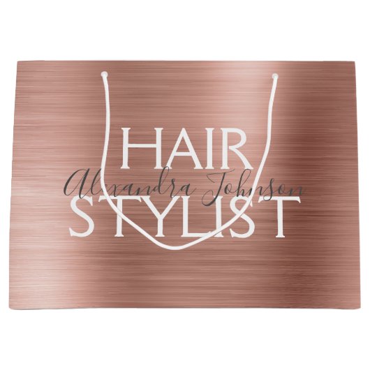 Roze en Roos Gold geborsteld metalen haarlijst Groot Cadeauzakje (Voorkant)