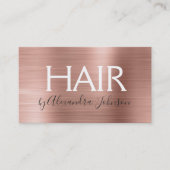 Roze en Roos Gold geborsteld metalen haarlijst Visitekaartje (Voorkant)