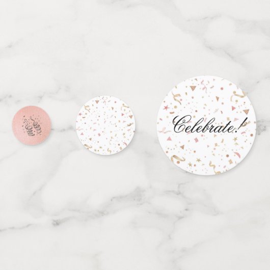Roze en Roos Gold Glitter Confetti (Achterkanten)