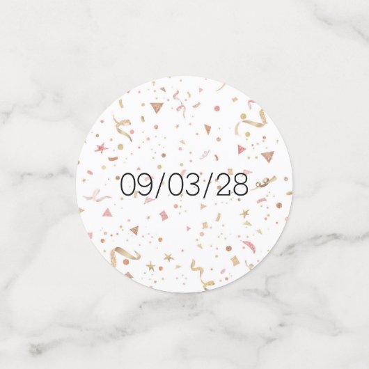 Roze en Roos Gold Glitter Confetti (Kleine voorkant)