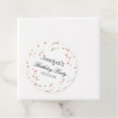 Roze en Roos Gold Glitter Confetti Bedankjes Labels (In situ)