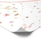 Roze en Roos Gold Glitter Confetti Poster (Hoek)