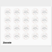 Roze en Roos Gold Glitter Confetti Ronde Sticker (Vel)