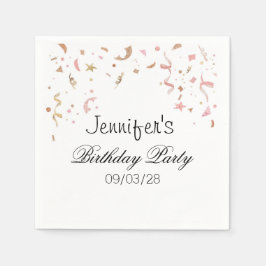 Roze en Roos Gold Glitter Confetti Servet