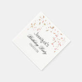 Roze en Roos Gold Glitter Confetti Servet (Hoek)