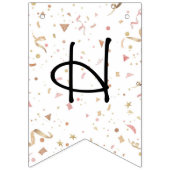 Roze en Roos Gold Glitter Confetti Vlaggetjes (Tweede vlag)