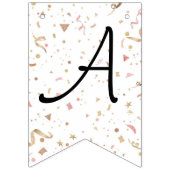 Roze en Roos Gold Glitter Confetti Vlaggetjes (Derde vlag)