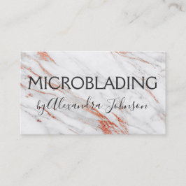 Roze en Roos Gold Marble Microblading Visitekaartje