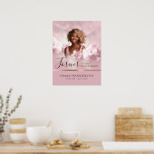 Roze en Roos Gold Memorial Begrafenis welkomstbord Poster (Keuken)