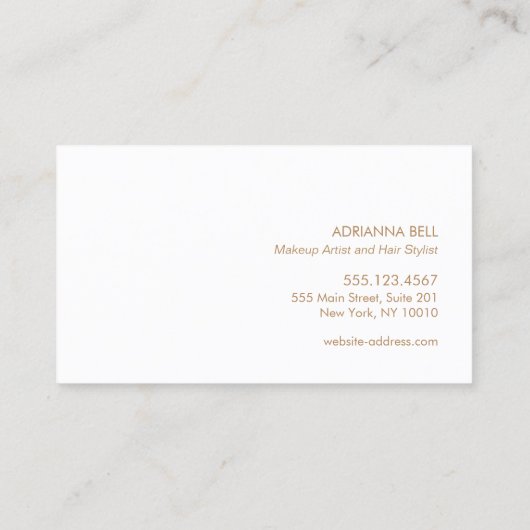 Roze en Roos Gold Sequin Beauty Salon Benoeming Afsprakenkaartje (Achterkant)