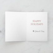 Roze en Roos Gold Waterverf kerstboom Feestdagen Kaart (Binnen)