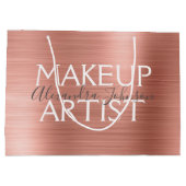 Roze en Roos goudborsgeborsteld metalen reuzenmake Groot Cadeauzakje (Achterkant)