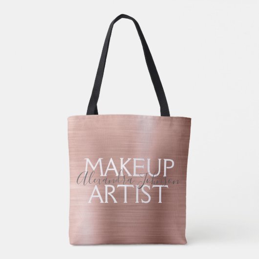 Roze en Roos goudborsgeborsteld metalen reuzenmake Tote Bag (Achterkant)