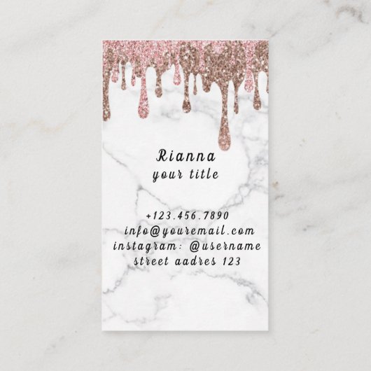 Roze en Roos goudborst massagetherapeut B Visitekaartje (Achterkant)