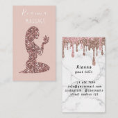 Roze en Roos goudborst massagetherapeut B Visitekaartje (Voorkant / Achterkant)