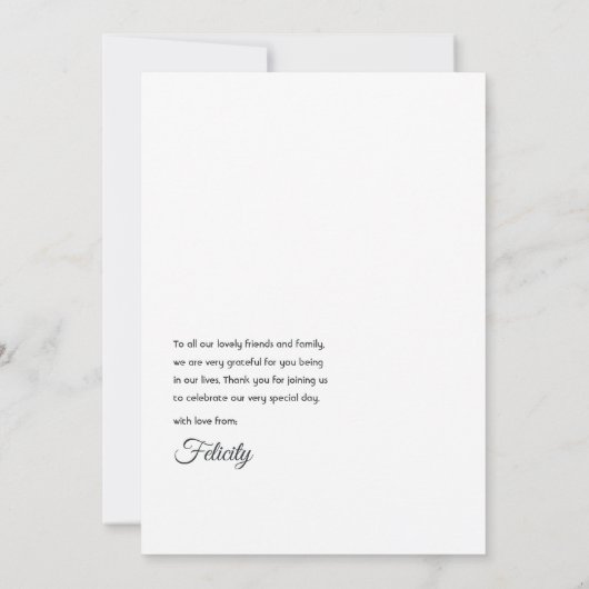 Roze en Roos gouden ballonnen Bedankkaart (Achterkant)