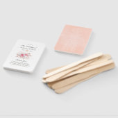 Roze en Roos Gouden Bloemen en Kant Trouwprogramma Handwaaier (Niet-gemonteerd)