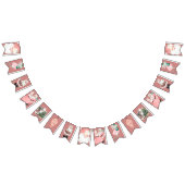  roze en Roos gouden kerstgebanner Vlaggetjes (Alle)