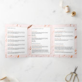 Roze en Roos Gouden Marmeren Salon Brochure Drieluik Kaart (Binnen)