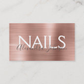 Roze en Roos goudkleurig nagelzout Visitekaartje (Voorkant)