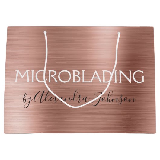 Roze en Roos goudkleurige metalen microblading Groot Cadeauzakje (Voorkant)