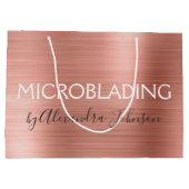 Roze en Roos goudkleurige metalen microblading Groot Cadeauzakje (Achterkant)