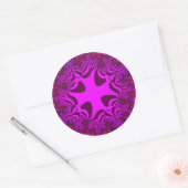 Roze en Roos Kruis Ronde Sticker (Envelop)