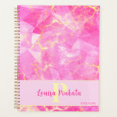 Roze en Roos Marmeren Edelsteen Crystal Design Planner (Voorkant)