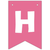 Roze en Roos Meisje's Happy Birthday Vlaggetjes (Tweede vlag)