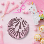 Roze en Roos Papieren Bordje (Feest)