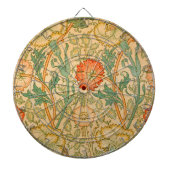 Roze en Roos Patroon (door William Morris) Dartbord (Voorkant)