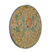 Roze en Roos Patroon (door William Morris) Dartbord (Voorkant Links)