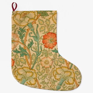 Roze en Roos Patroon (door William Morris) Grote Kerstsok