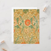 Roze en Roos Patroon (door William Morris) Kaart (Voorkant / Achterkant in situ)