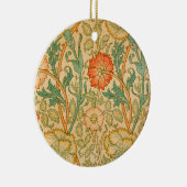 Roze en Roos Patroon (door William Morris) Keramisch Ornament (Rechts)