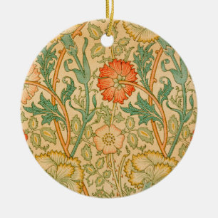 Roze en Roos Patroon (door William Morris) Keramisch Ornament