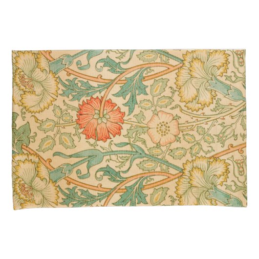 Roze en Roos Patroon (door William Morris) Kussensloop (Voorkant-Rechts)