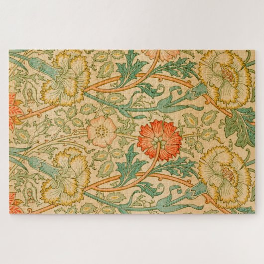 Roze en Roos Patroon (door William Morris) Legpuzzel (Horizontaal)
