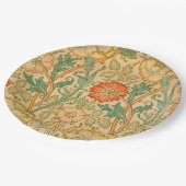 Roze en Roos Patroon (door William Morris) Papieren Bordje (Gekanteld)