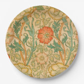 Roze en Roos Patroon (door William Morris) Papieren Bordje (Voorkant)