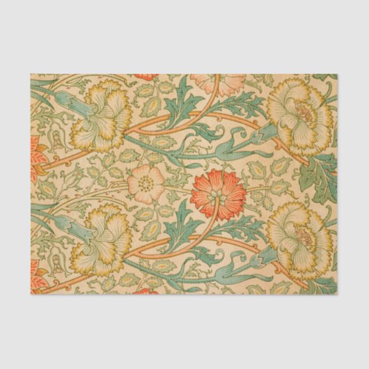 Roze en Roos Patroon (door William Morris) Tissuepapier (Voorkant)